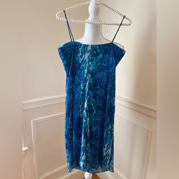 Onyx By Wendye Chaitin Blue Mini Dress - Picture 3 of 7